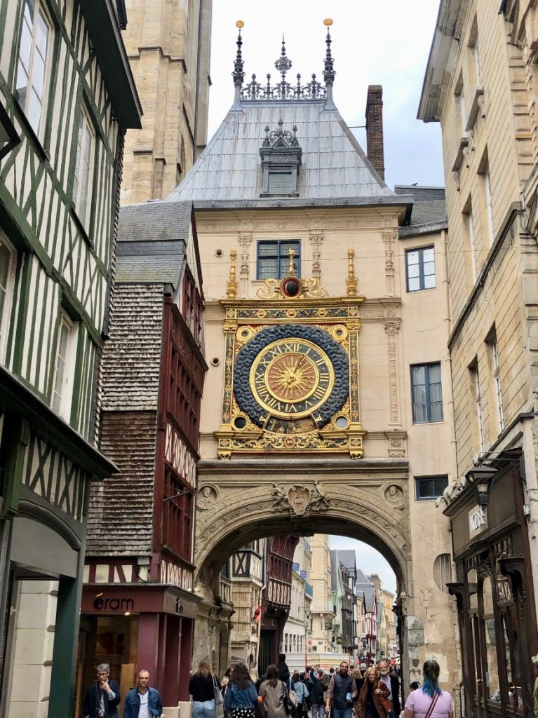 An ornate clocktower in Rouen