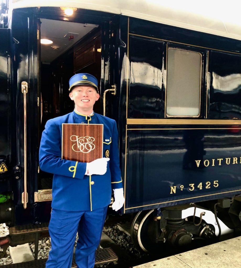 The conductor of the Venice-Simplon Orient Express